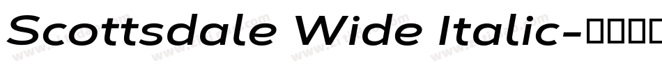 Scottsdale Wide Italic字体转换